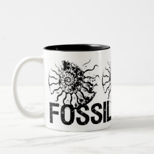 FOSSILIEN KÖNNEN NICHTS SCHOCKIEREN Ammonit Zweifarbige Tasse