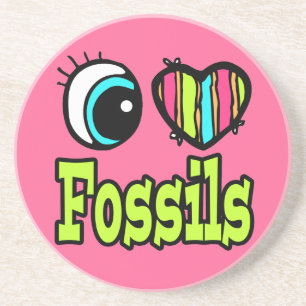 Fossilien vom hellen Auge Herz I Liebe Getränkeuntersetzer
