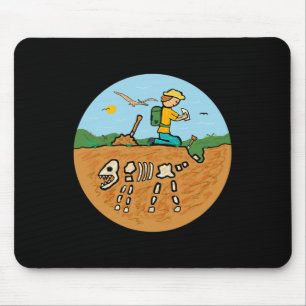 Fossilienjagd Dinosaurier Knochen Paläontologe Fos Mousepad