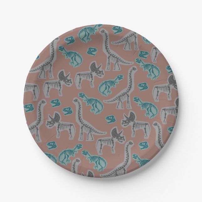 Fossilized Dinosaur Paper Plates Pappteller (Vorderseite)