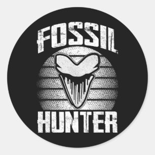 Fossiljäger Megalodon Prähistorischer Haizahn Ich Runder Aufkleber