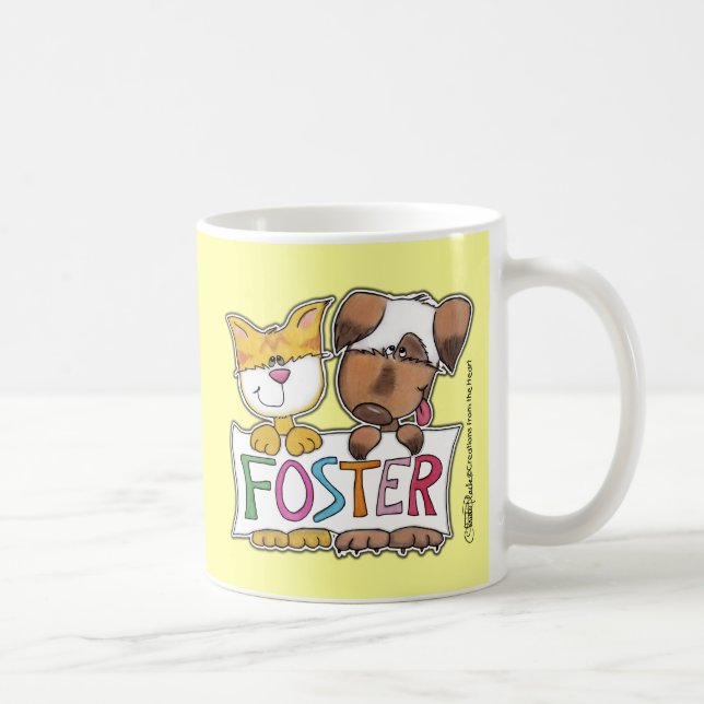 FOSTER-Banner für Hunde und Katzen Kaffeetasse (Rechts)