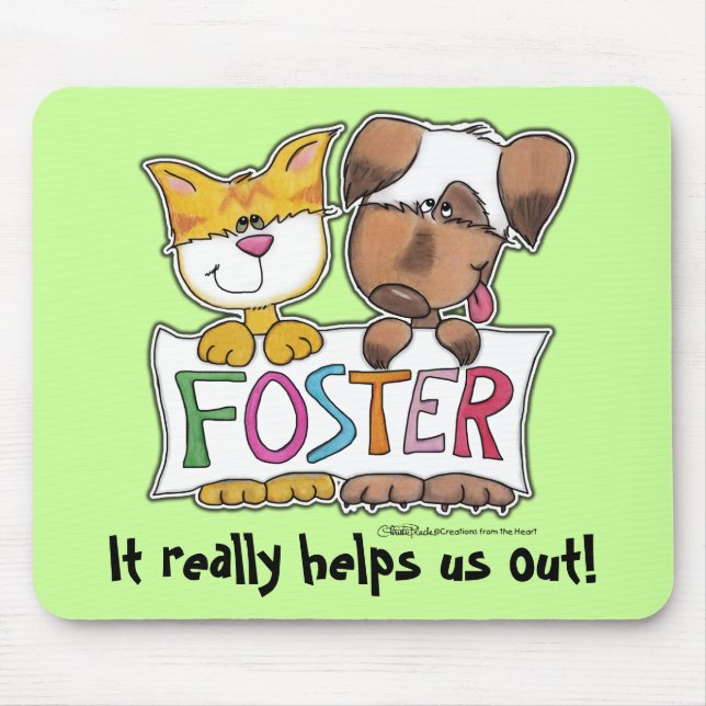 FOSTER-Banner für Hunde und Katzen Mousepad (Vorne)