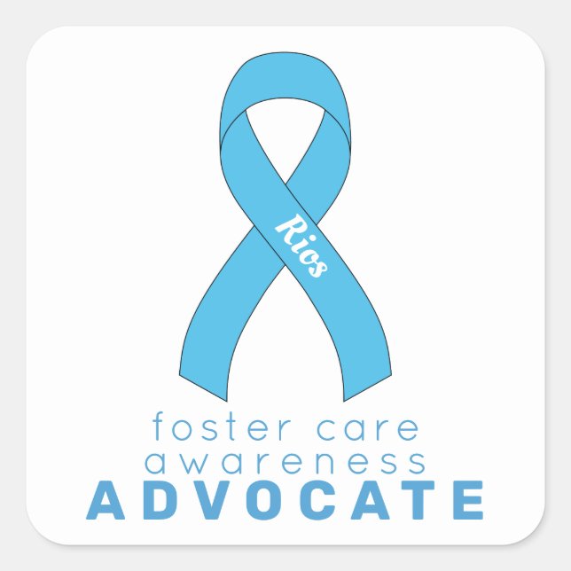 Foster Care Advocate Aufkleber für das weiße Quadr (Vorderseite)