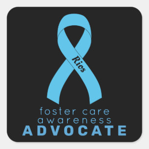 Foster Care Advocate Black Square Sticker