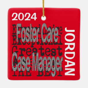Foster Care Case Manager Extraordinator CUSTOM Keramikornament