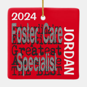 Foster Care Specialist Extraordinaire CUSTOM Keramikornament