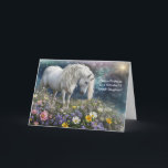 Foster Daughter Happy Birthday mit Hübschem Einhor Karte<br><div class="desc">Eine glückliche Geburtstagskarte für eine wunderbare Pflegetochter. Sag ihr,  sie ist phantastisch,  außergewöhnlich,  besonders,  lustig und viel mehr! Ein wunderschönes Fantasiebild eines Einhorns in den Blume.</div>