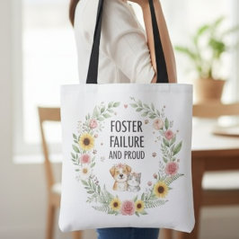 Foster Failure Tote Bag - Floral Wreath Pet Design Tasche