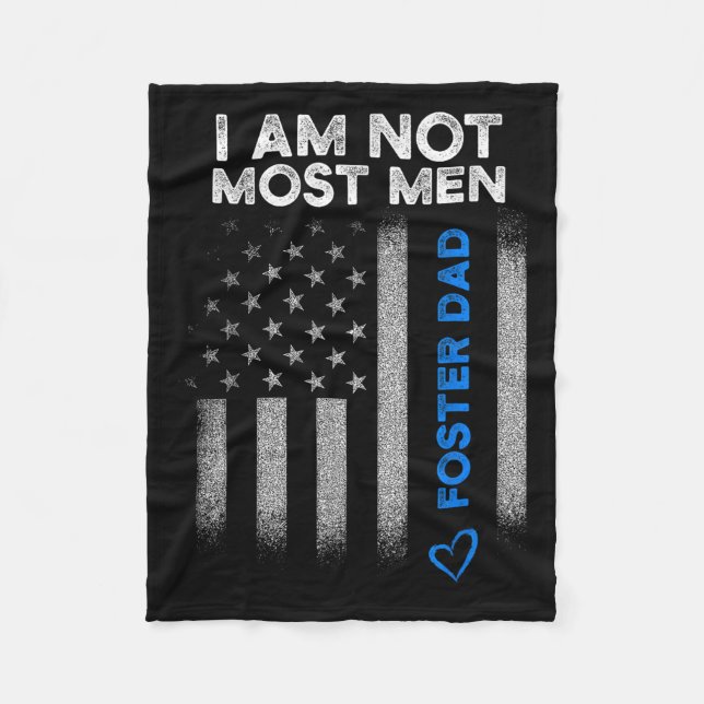 Foster Parent Dad Most Men Foster Care  Fleecedecke (Vorderseite)