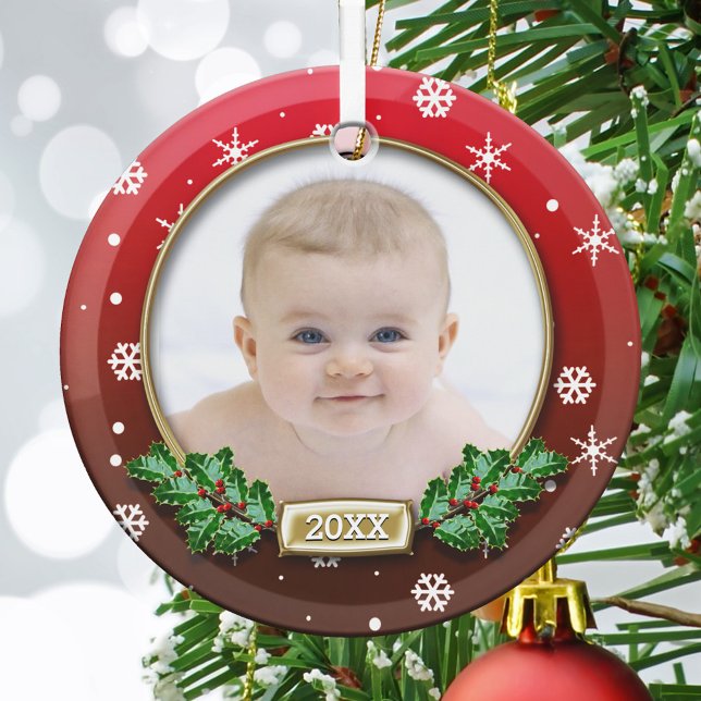 Foto | 1. Weihnachten des Kindes (rot) Ornament Aus Glas (Von Creator hochgeladen)