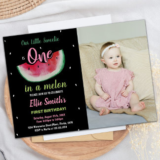 Foto 1st Black Watermelon Einladung zum Geburtstag