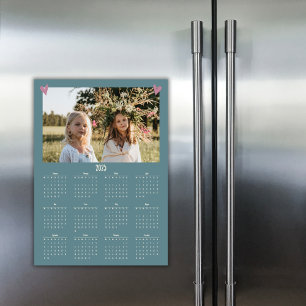 Foto 2025 Familienkalender Magnet Grün