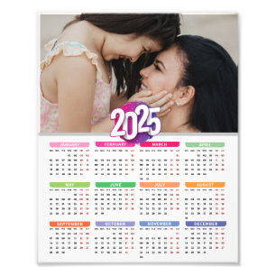 Foto 2025-Kalender für farbenfrohe Familien anpass