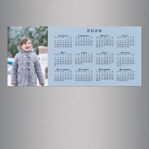 Foto 2026 Kalender auf hellblaues Magnet hinzufüge