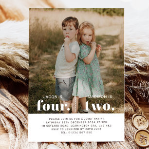 Foto 2. und 4. Gemeinsame Geburtstagseinladung Einladung