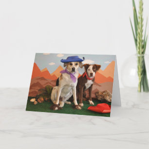 Foto, 2 Westernhunde Karte