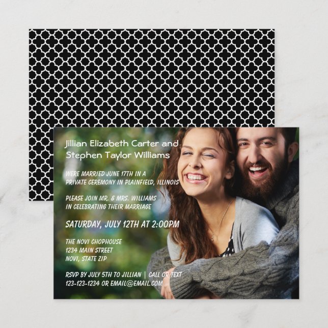 Foto - 3x5 Hochzeitsankündigung Einladung (Vorne/Hinten)