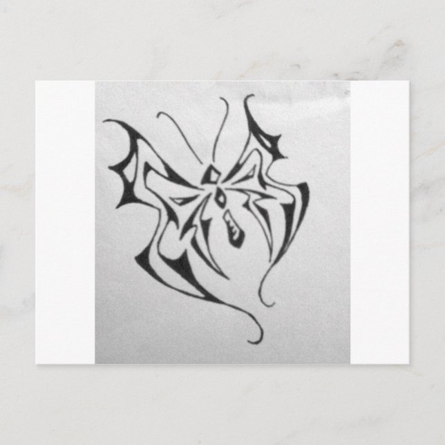 Foto-40.JPG-Tribal-Schmetterling Postkarte (Vorderseite)