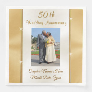 Foto 50. Hochzeit zum Jubiläum Abendessen Napkins Serviette