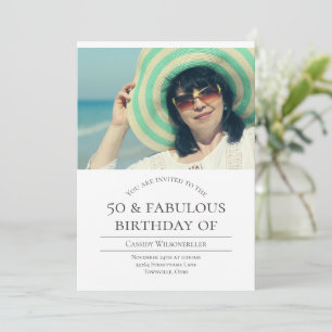 Foto 50 und fabelhafter Geburtstag Einladung