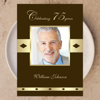 Foto 75. Geburtstagsparty Einladung Brown