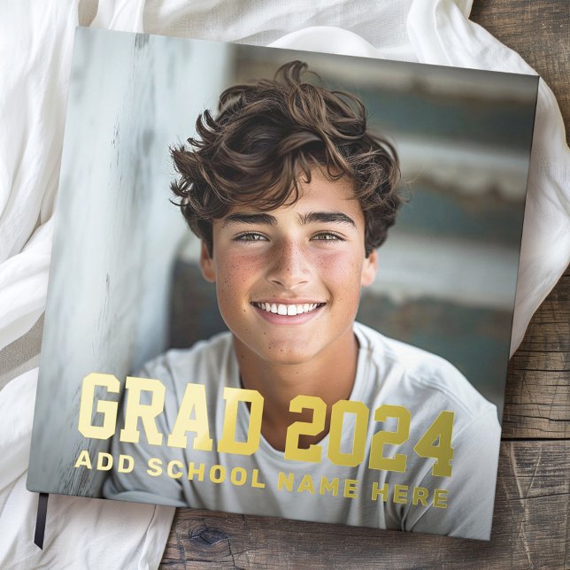 Foto Abitur Jahrname oder Abschluss Gästebuch (Photo grad class of year name or school graduation guest book)