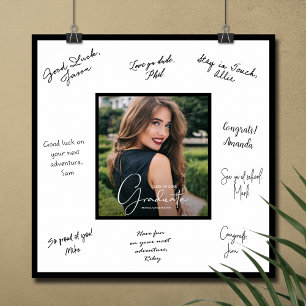 Foto-Abschluss-Autogramm Schwarzer Rahmen Poster