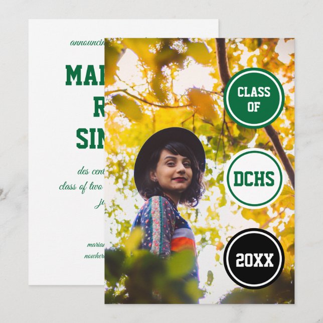 Foto-Abschluss Einladung (Vorne/Hinten)