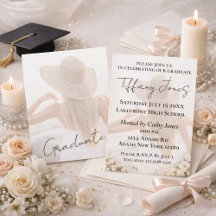 Foto-Abschluss-Einladung mit Script-Typografie