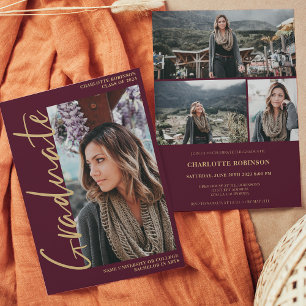 Foto-Abschluss für Bordeaux-Graduate Einladung