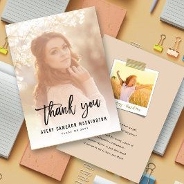 Foto-Abschluss für die Skriptkalligrafie Dankeskarte