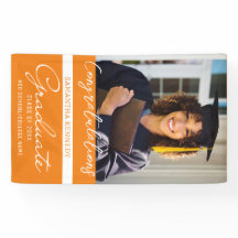 Foto Abschluss Glückwunsch Graduate 2023 Orange