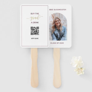 Foto Abschluss Kaufen Sie den Grad a Drink QR Code Fächer