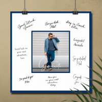 Foto Abschluss Navy Blue Border