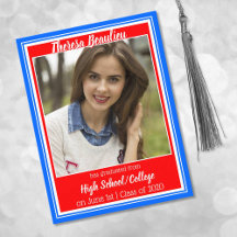 Foto Abschluss Red White and Blue School Colors