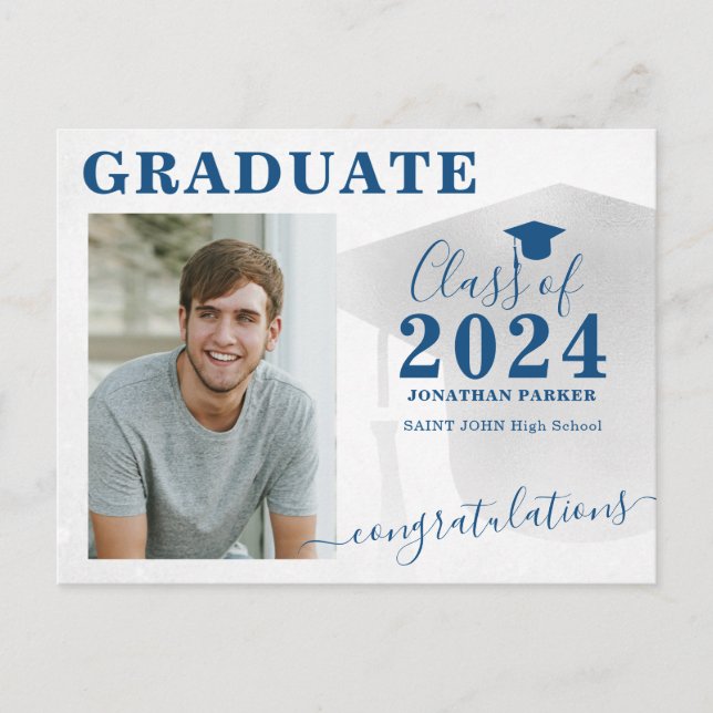 Foto Absolvent der modernen Graduiertenparty nach  Postkarte (Vorderseite)