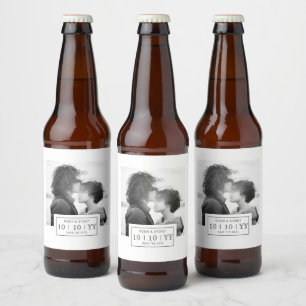 Foto Abzeichen   SAVE THE DATE   Bier-Etikett   we Bierflaschenetikett