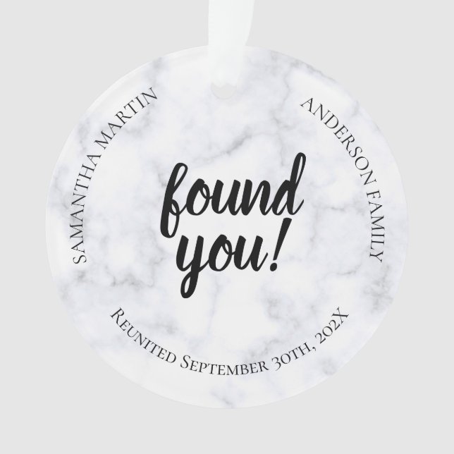 Foto Adoption Wiedersehen Ornament (Vorderseite)