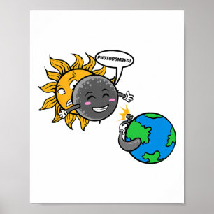 Foto! Adorable Niedlich Total Solar Eclipse 2024 Poster