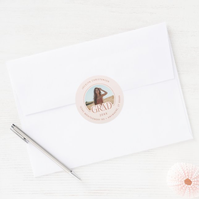 Foto-Adresse Graduate Umschlag Aufkleber (Umschlag)