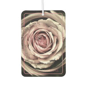 Foto Air Freshener mit Text & Rose - HAMbyWG Autolufterfrischer