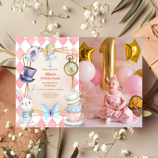 Foto Alice in One-derland 1. Geburtstag Einladung