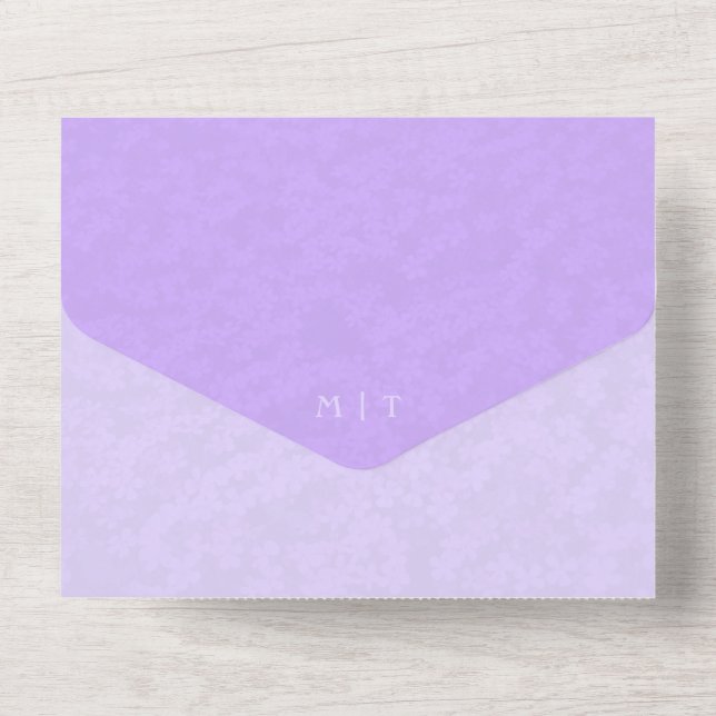 Foto All in One Lilac Wedding Einladung QR Code (Rückseite)