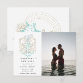 Foto an der Küste Ändern Sie das Datum Einladung