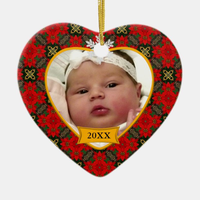 Foto-Andenken-Verzierung des Babys erste Keramikornament (Vorne)