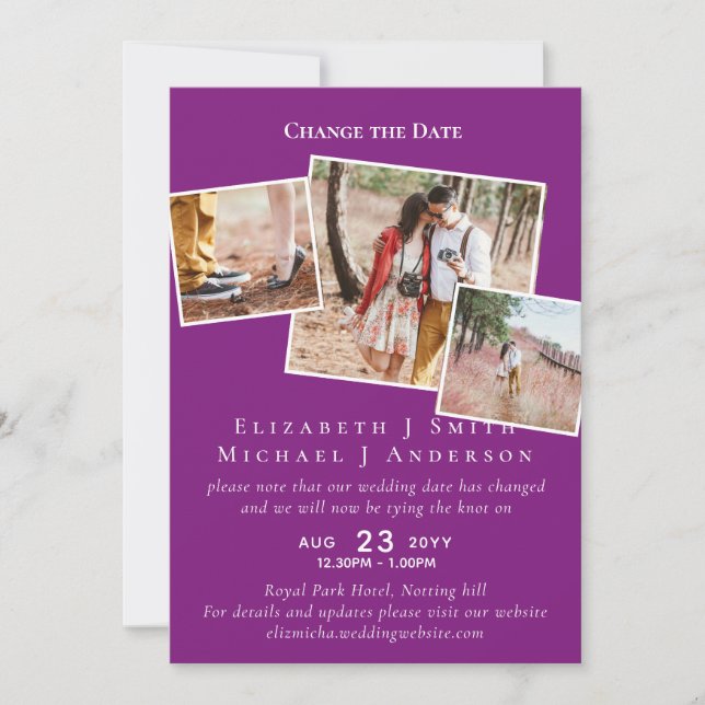 FOTO ändert die Datumspläne Aufschieben JEDES Erei (Vorderseite)