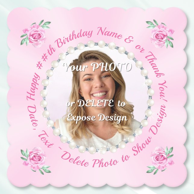 Foto, anpassbare Pappe-Unterlagen, Graupappe Untersetzer (Photo Coasters. Custom paper coasters. Chipboard coasters custom. Birthday coasters. Custom Coasters)