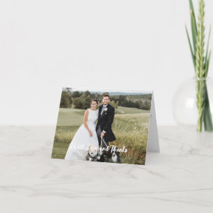 Foto anpassen Personalisieren Sie die Hochzeit Dan Dankeskarte