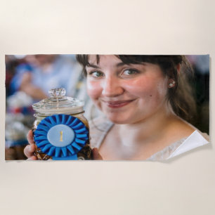 Foto-Anpassung für fairen Konservenwettbewerb Strandtuch